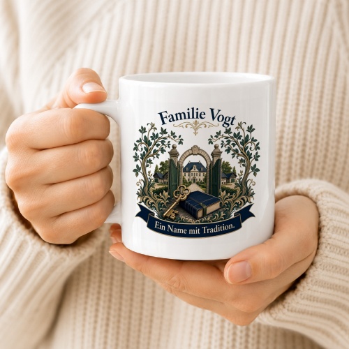Tasse »Familie Vogt – Ein Name mit Tradition.«