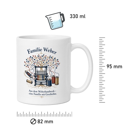 Tasse »Familie Weber – eine Familie mit Geschichte«