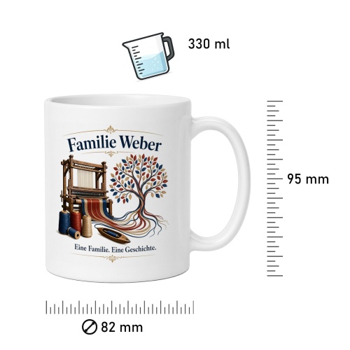 Tasse »Familie Weber – Eine Familie. Eine Geschichte.«
