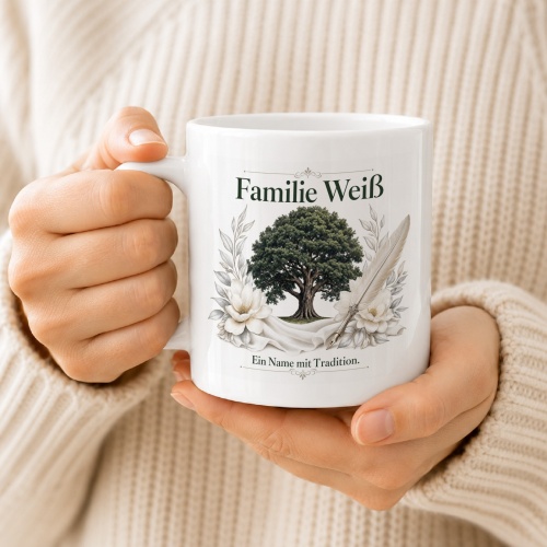 Tasse »Familie Weiß – Ein Name mit Tradition«
