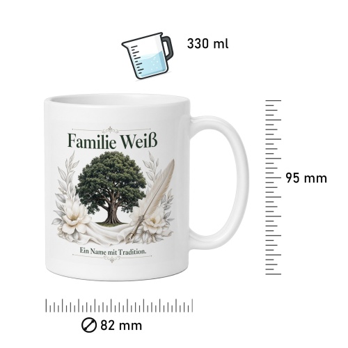 Tasse »Familie Weiß – Ein Name mit Tradition«