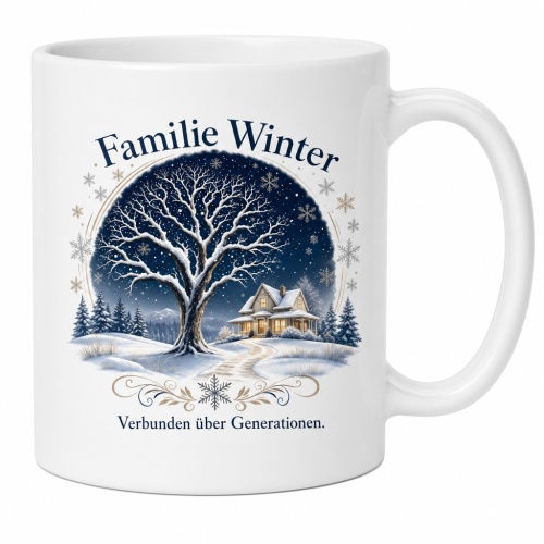 Tasse »Familie Winter – Verbunden über...