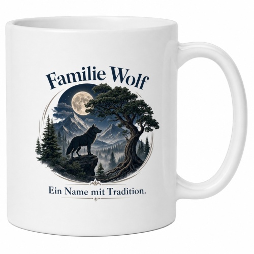 Tasse »Familie Wolf – Ein Name mit...