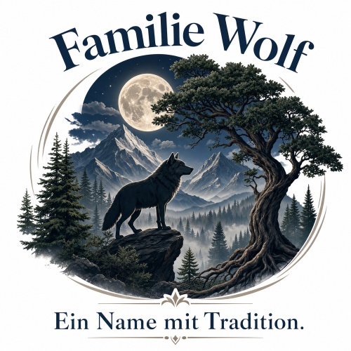 Tasse »Familie Wolf – Ein Name mit...