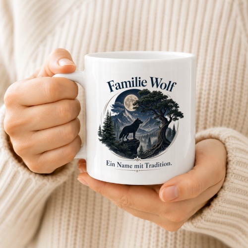 Tasse »Familie Wolf – Ein Name mit Tradition«