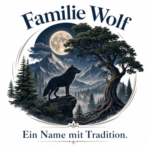 Tasse »Familie Wolf – Ein Name mit Tradition«