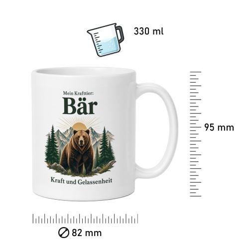 Tasse »Mein Krafttier: Bär – Kraft und Gelassenheit«