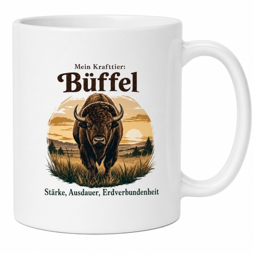 Tasse »Mein Krafttier: Büffel«