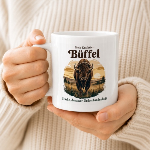 Tasse »Mein Krafttier: Büffel«