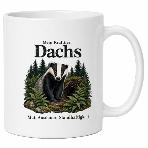 Tasse »Mein Krafttier: Dachs«