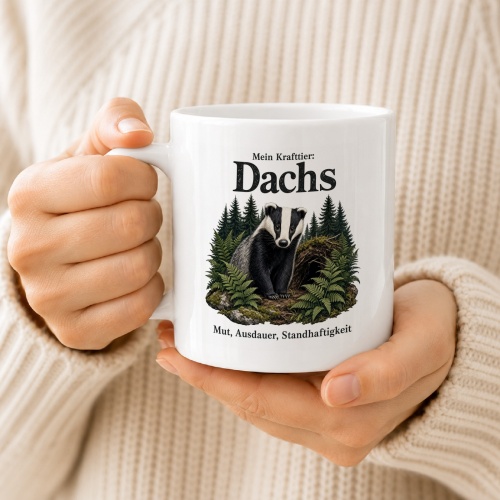 Tasse »Mein Krafttier: Dachs«