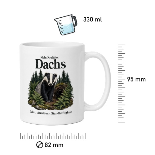 Tasse »Mein Krafttier: Dachs«