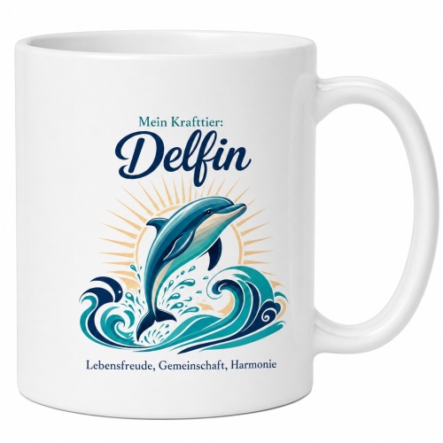 Tasse »Mein Krafttier: Delfin«