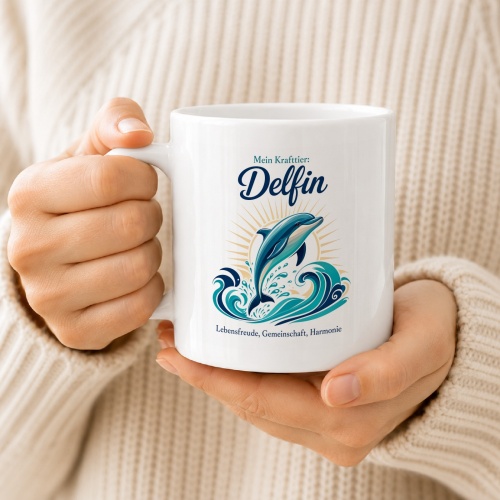 Tasse »Mein Krafttier: Delfin«