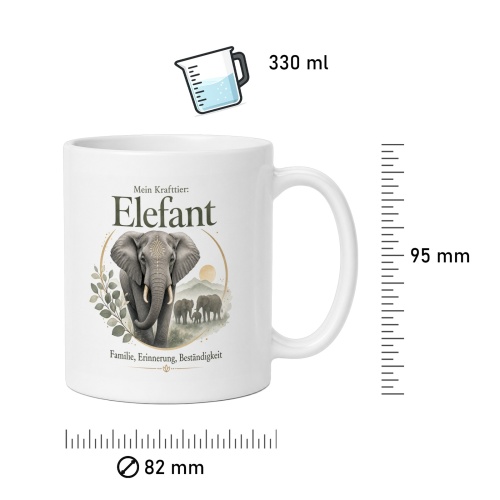 Tasse »Mein Krafttier: Elefant«