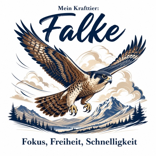 Tasse »Mein Krafttier: Falke – Fokus,...