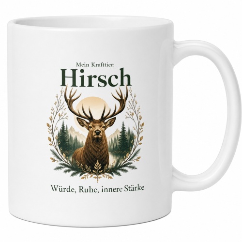 Tasse »Mein Krafttier: Hirsch«