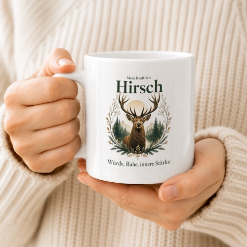 Tasse »Mein Krafttier: Hirsch«