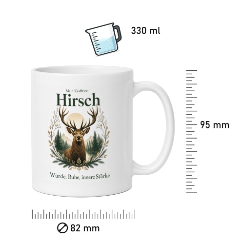 Tasse »Mein Krafttier: Hirsch«