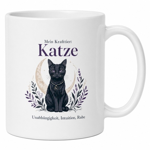 Tasse »Mein Krafttier: Katze«