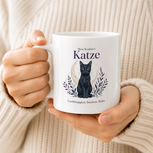 Tasse »Mein Krafttier: Katze«