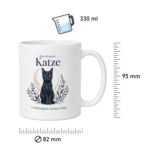 Tasse »Mein Krafttier: Katze«