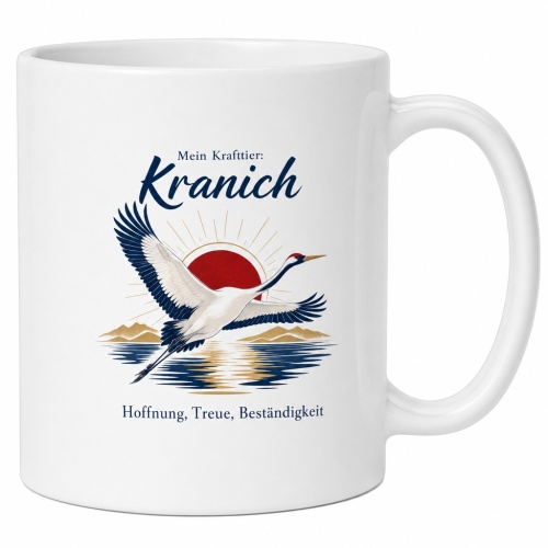 Tasse »Mein Krafttier: Kranich«