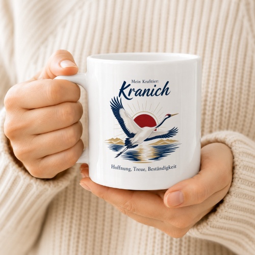 Tasse »Mein Krafttier: Kranich«