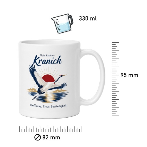 Tasse »Mein Krafttier: Kranich«