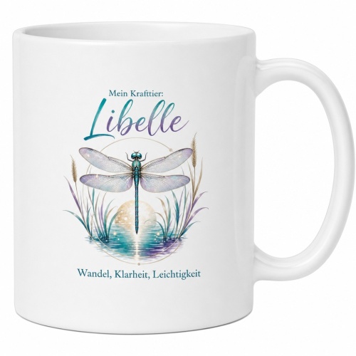 Tasse »Mein Krafttier: Libelle«