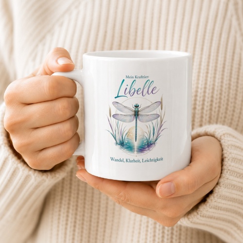 Tasse »Mein Krafttier: Libelle«