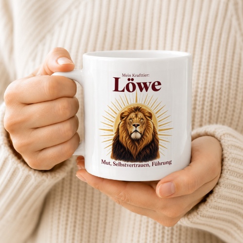 Tasse »Mein Krafttier: Löwe«
