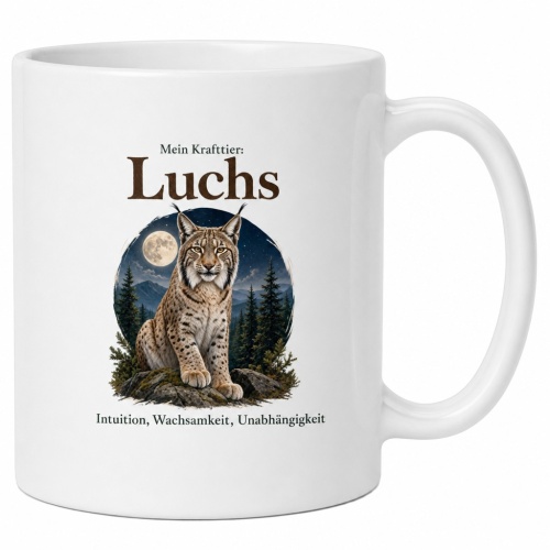 Tasse »Mein Krafttier: Luchs«