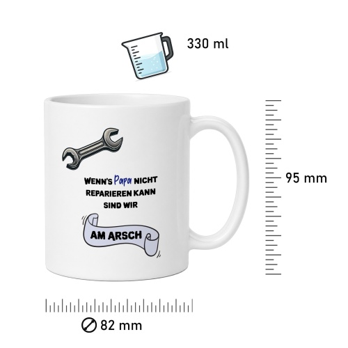 Tasse »Wenns Papa nicht reparieren kann...«