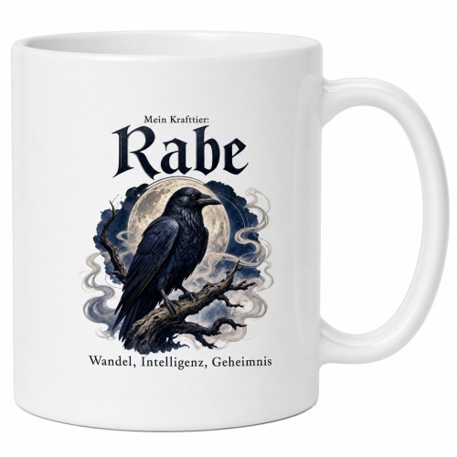 Tasse »Mein Krafttier: Rabe«