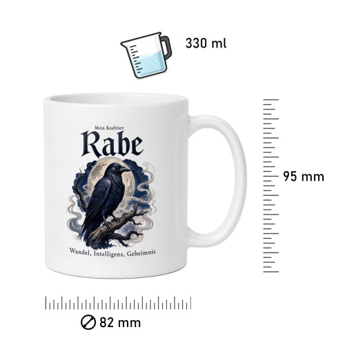 Tasse »Mein Krafttier: Rabe«