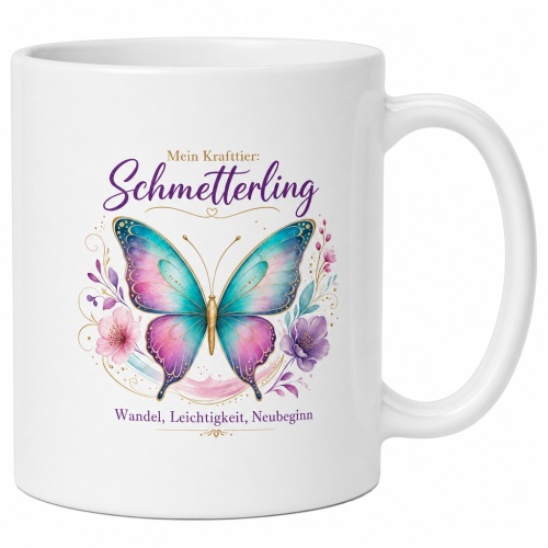 Tasse »Mein Krafttier: Schmetterling«