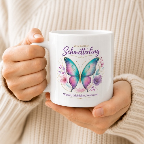 Tasse »Mein Krafttier: Schmetterling«