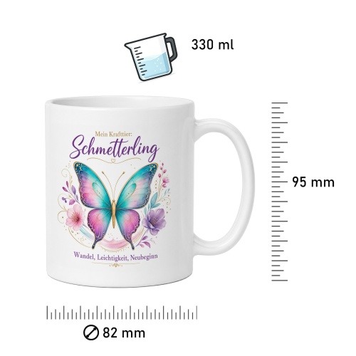 Tasse »Mein Krafttier: Schmetterling«