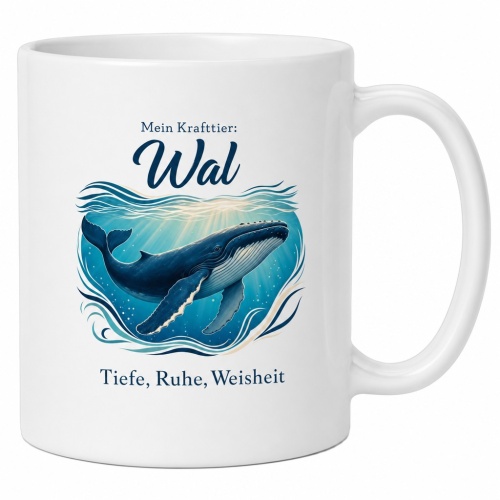Tasse »Mein Krafttier: Wal – Tiefe, Ruhe,...