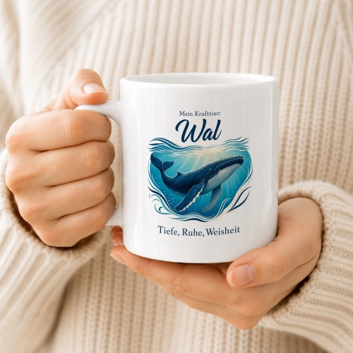 Tasse »Mein Krafttier: Wal – Tiefe, Ruhe, Weisheit«