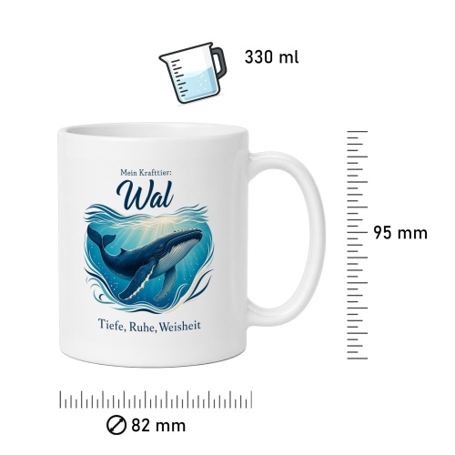 Tasse »Mein Krafttier: Wal – Tiefe, Ruhe, Weisheit«