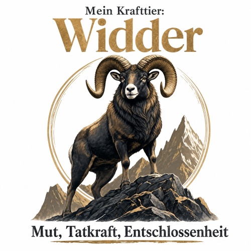Tasse »Mein Krafttier: Widder – Mut,...