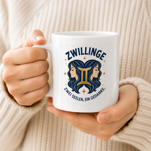 Tasse »Zwillinge – Zwei Seelen, ein Gedanke«
