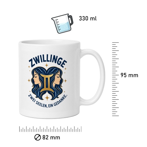 Tasse »Zwillinge – Zwei Seelen, ein Gedanke«