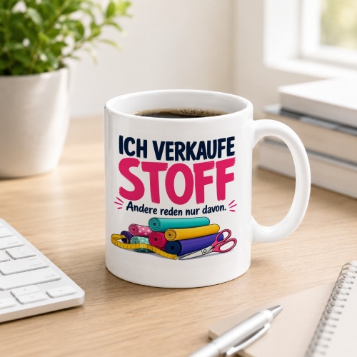 Tasse »Ich verkaufe Stoff Andere reden nur...