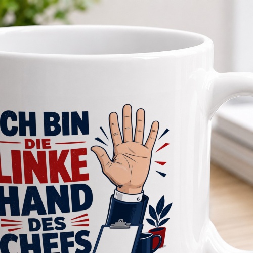 Tasse »Ich bin die linke Hand des Chefs«