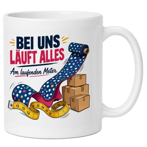 Tasse »Bei uns läuft alles am laufenden...
