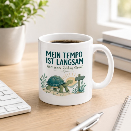 Tasse »Mein Tempo ist langsam Aber meine Richtung...