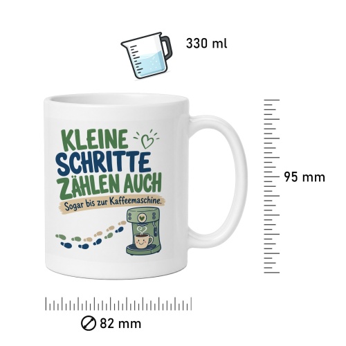 Tasse »Kleine Schritte zählen auch«